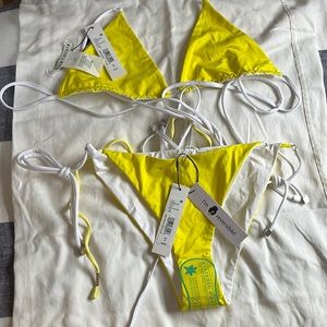 Alice + Olive reversible swim top and bottom- small.